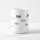 Alleen jouw naam koffiemok (Center)