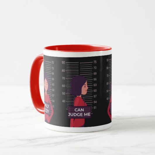 Alleen Judy kan me beoordelen Grappige politie Mok (Voorkant links)