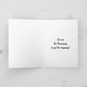 ALLEEN JULLIE EN IK OP ONS EERSTE JUBILEUM KAART (Binnen)