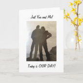 ALLEEN JULLIE EN IK OP ONS EERSTE JUBILEUM KAART (Gele Bloem)