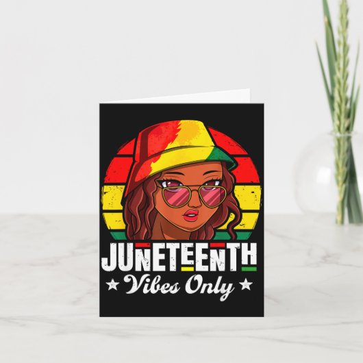 Alleen Juneteenth-sfeer Afro-Amerikaanse vrouwen Kaart (Voorkant)
