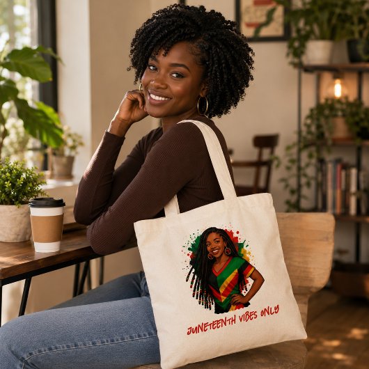 Alleen Juneteenth-sfeer Afrocentrische viering Tote Bag
