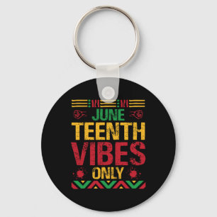 Alleen Juneteenth-sfeer Black History Month Zwart Sleutelhanger