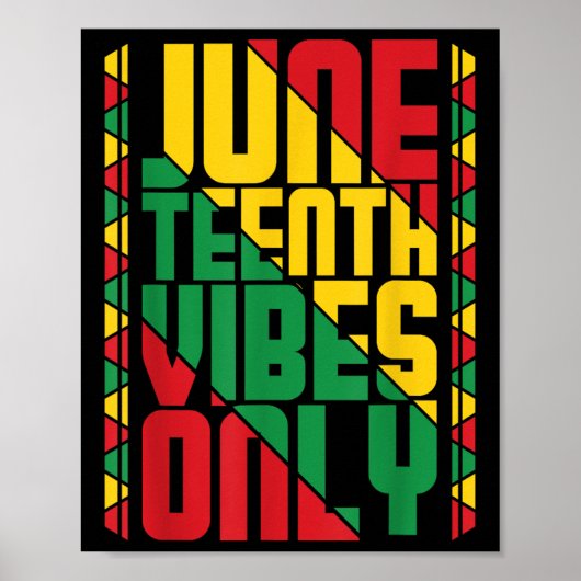 Alleen Juneteenth-sfeer Zwarte trots Melanine vier Poster (Voorkant)