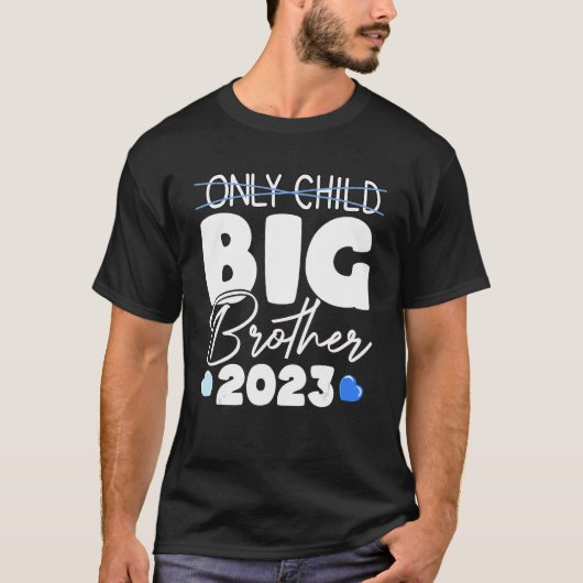 Alleen kind verloopt 2023 Nieuwe broer Zwangerscha T-shirt (Voorkant)