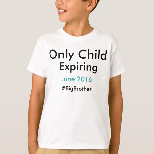 Alleen kinderen die #bigbroers uitzetten t-shirt (Voorkant)