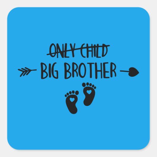Alleen kinderen zijn nu uitgesneden Big Brother Vierkante Sticker (Voorkant)