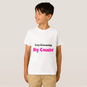 Alleen kleinkind -> GROTE COUSIN! (roze) T-shirt (Voorkant volledig)