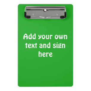 Alleen kleur achtergrond - grasgroen + je ideeën mini klembord