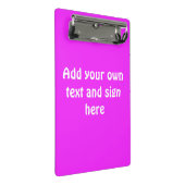 Alleen kleur Achtergrond - roze + uw ideeën Mini Klembord (Schuin)