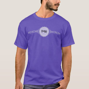 ALLEEN KLEUR/ BANNER wit + monogram T-shirt