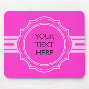 ALLEEN KLEUR/BUTTON BANNER white + jouw tekst Muismat