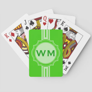 ALLEEN KLEUR/BUTTON BANNER wit + monogram Pokerkaarten