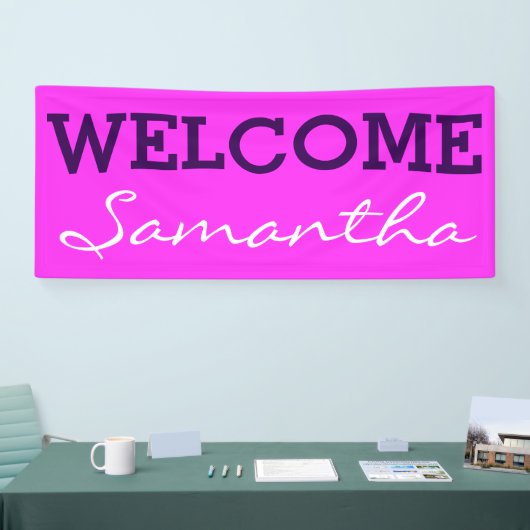 Alleen kleur en woorden + uw ideeën spandoek (Beurs)