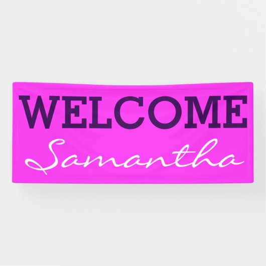 Alleen kleur en woorden + uw ideeën spandoek (Horizontaal)