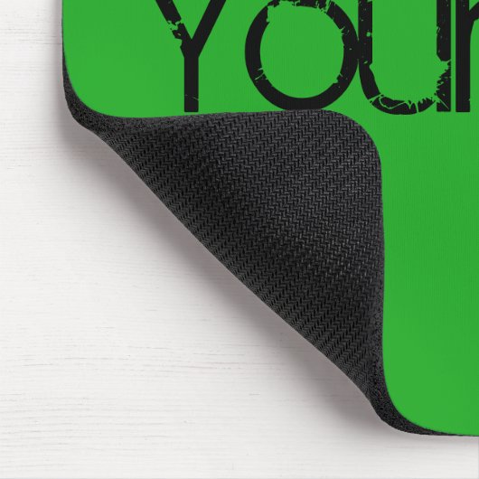 ALLEEN KLEUR/gras groen + jouw tekst Muismat (Hoek)