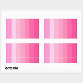 Alleen kleur Hot Pink Ombre Rechthoekige Sticker (Vel)