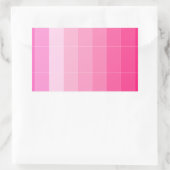Alleen kleur Hot Pink Ombre Rechthoekige Sticker (Tas)