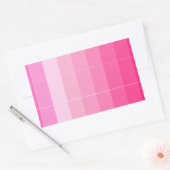 Alleen kleur Hot Pink Ombre Rechthoekige Sticker (Envelop)