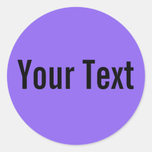 ALLEEN KLEUR lila + jouw tekst Ronde Sticker
