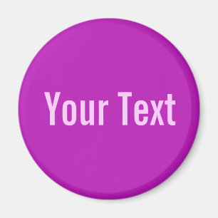 ALLEEN KLEUR / magenta + jouw tekst Magneet