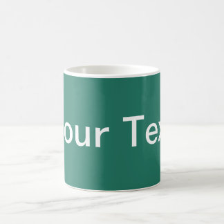 ALLEEN KLEUR/oceaangroen + jouw tekst Koffiemok