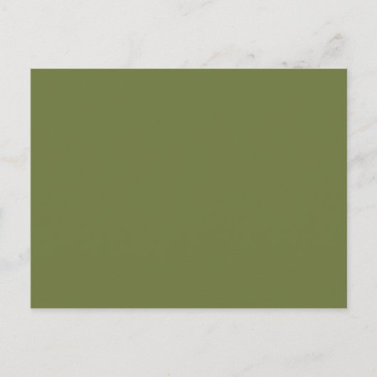 ALLEEN KLEUR - olijfgroen Briefkaart (Voorkant)