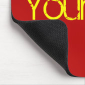 ALLEEN KLEUR / rood + jouw tekst Muismat (Hoek)