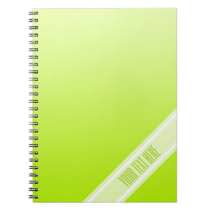 ALLEEN KLEUR verloop - lentegroen + uw tekst Notitieboek