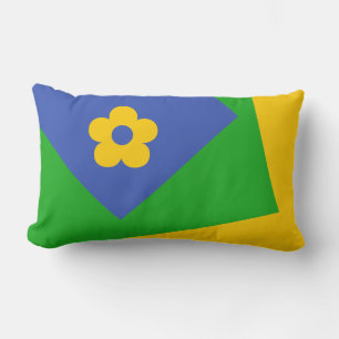 Alleen Kleurachtergrond - blauw groen + uw ideeën Kussen