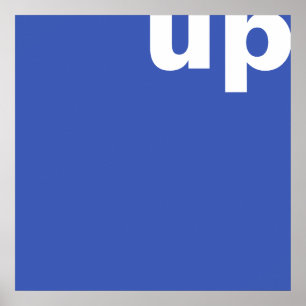 Alleen Kleurachtergrond - blauw + uw ideeën Poster