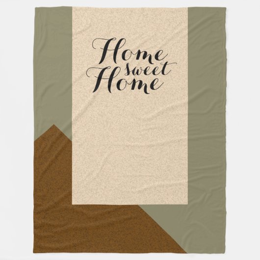 Alleen Kleurachtergrond - bruin beige + uw ideeën Fleece Deken (Voorkant)
