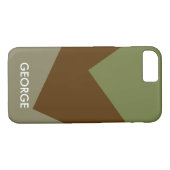 Alleen Kleurachtergrond - donkerbruine olijfgroen Case-Mate iPhone Case (Achterkant (Horizontaal))