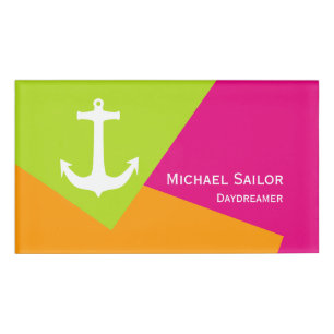 Alleen Kleurachtergrond - Groen sinaasappel in de Naambadge