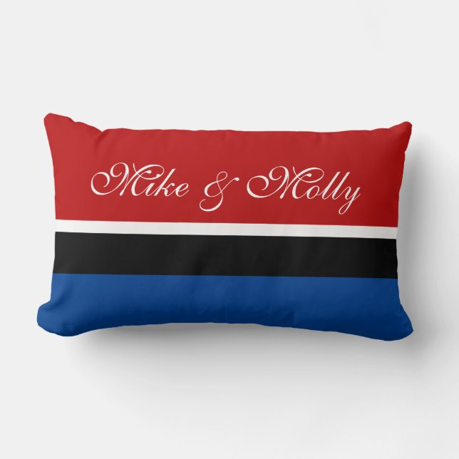 Alleen Kleurachtergrond - rood + uw ideeën Kussen (Voorkant)