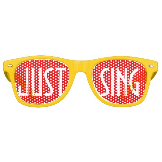 Alleen Kleurachtergrond - vuur rood + uw ideeën Retro Zonnebril (Voorkant)