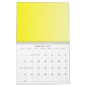 Alleen Kleurachtergrondkalender - citroengradiënte Kalender (Feb 2027)