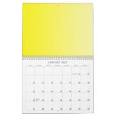 Alleen Kleurachtergrondkalender - citroengradiënte Kalender (Jan 2027)