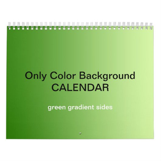 Alleen Kleurachtergrondkalender - Groene verlopen Kalender (Hoes)
