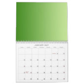 Alleen Kleurachtergrondkalender - Groene verlopen Kalender (Jan 2027)