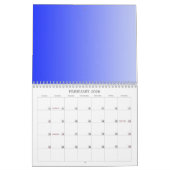 Alleen Kleurachtergrondkalender - koninklijk blauw Kalender (Feb 2026)
