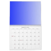 Alleen Kleurachtergrondkalender - koninklijk blauw Kalender (Mar 2026)