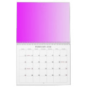 Alleen Kleurachtergrondkalender - Roze verlopen Kalender (Feb 2026)