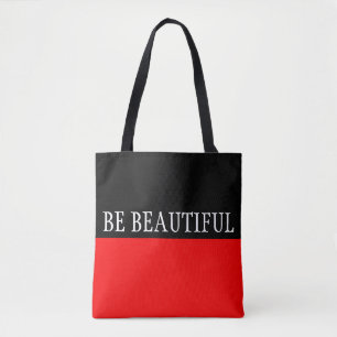 Alleen kleuren BRAND RED & jouw tekst Tote Bag