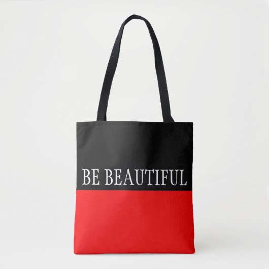 Alleen kleuren BRAND RED & jouw tekst Tote Bag (Voorkant)
