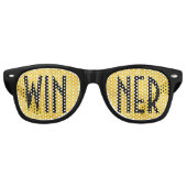 Alleen kleurenachtergrond - gouden vonken en uw id retro zonnebril (Voorkant)