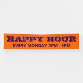 Alleen kleurenachtergrond - oranje + uw ideeën spandoek (Horizontaal)