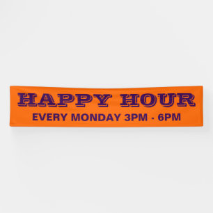 Alleen kleurenachtergrond - oranje + uw ideeën spandoek