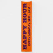 Alleen kleurenachtergrond - oranje + uw ideeën spandoek (Verticaal)