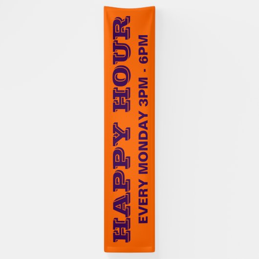 Alleen kleurenachtergrond - oranje + uw ideeën spandoek (Verticaal)